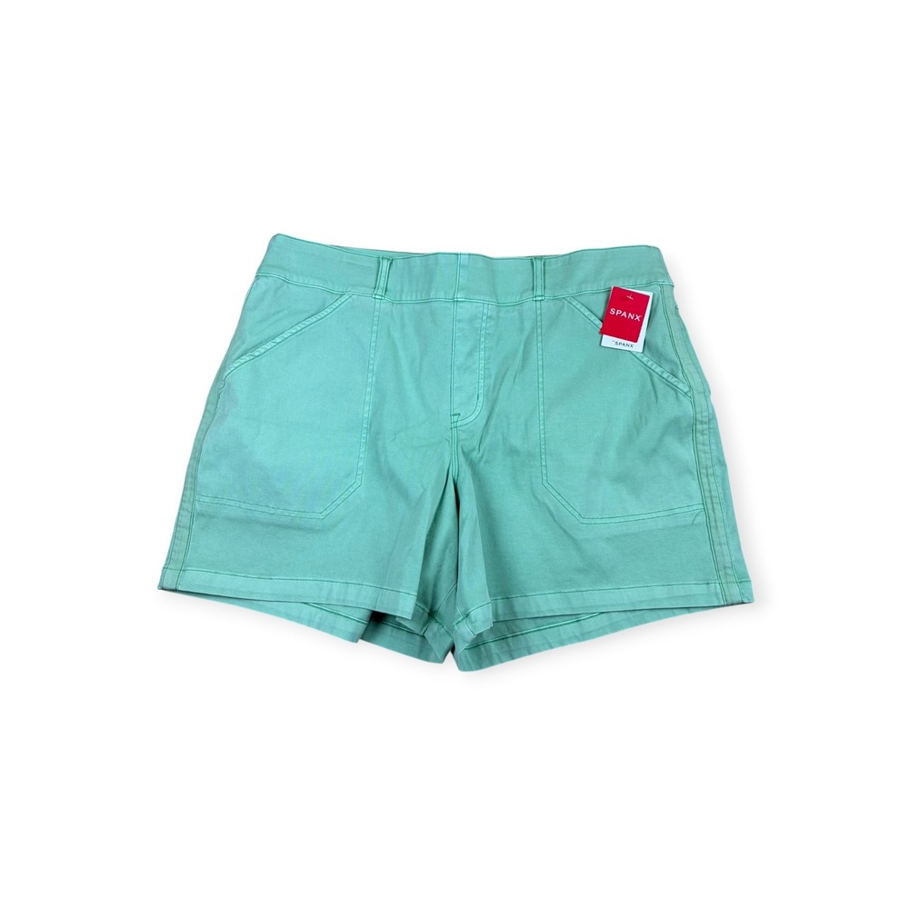 Spanx 6 Inch Twill Shorts Fresh Celadon Mint Green 20358R Womens 2X NEW